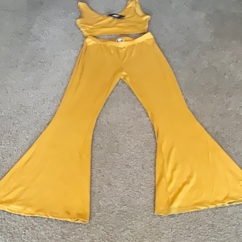 Yellow Women's Flared Jumpsuit